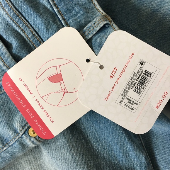 NWT Isabel Maternity Side Panel Light Wash Jeans - Picture 8 of 8